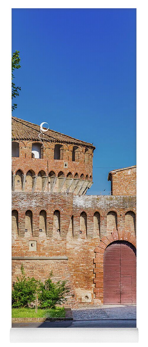Italy Yoga Mat featuring the photograph Alley To Medieval Fortress by Vivida Photo PC