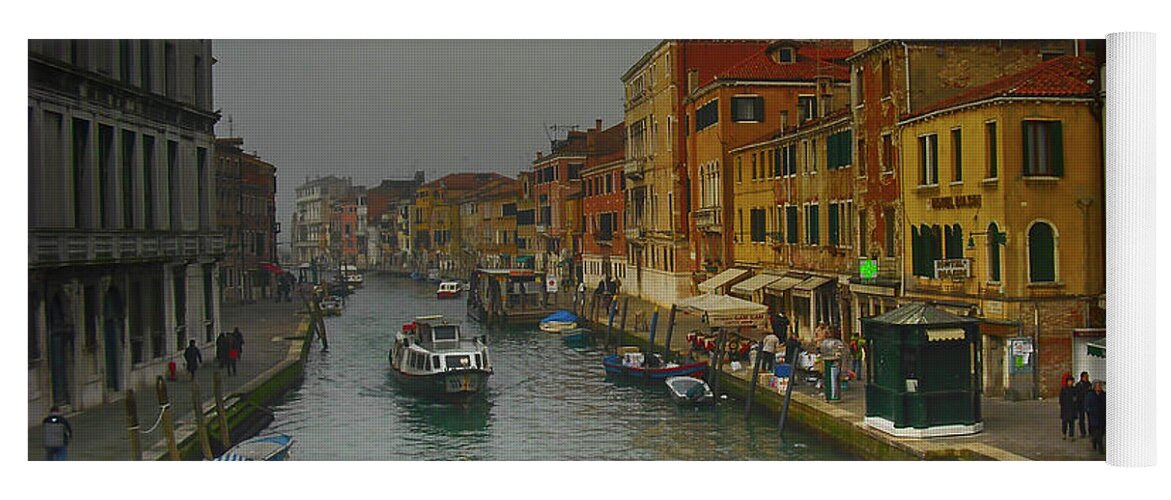 Venice Yoga Mat featuring the photograph Along A Canal In Venice by Eye Olating Images