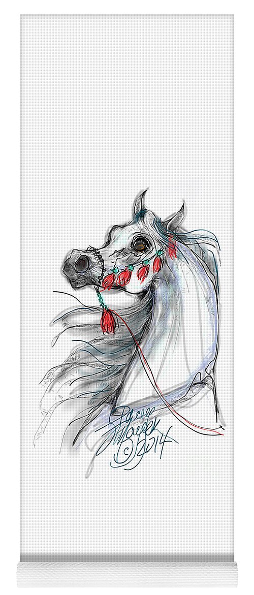 Arabian Mare Yoga Mat featuring the digital art Always Equestrian by Stacey Mayer