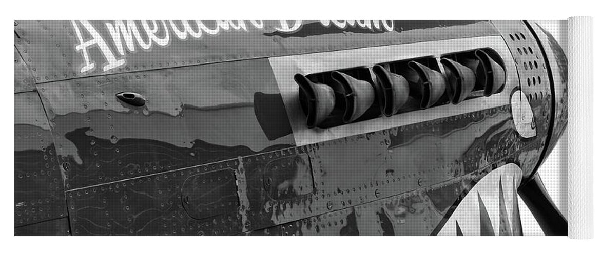 P40 Yoga Mat featuring the photograph American Dream in Black and White by Chris Buff