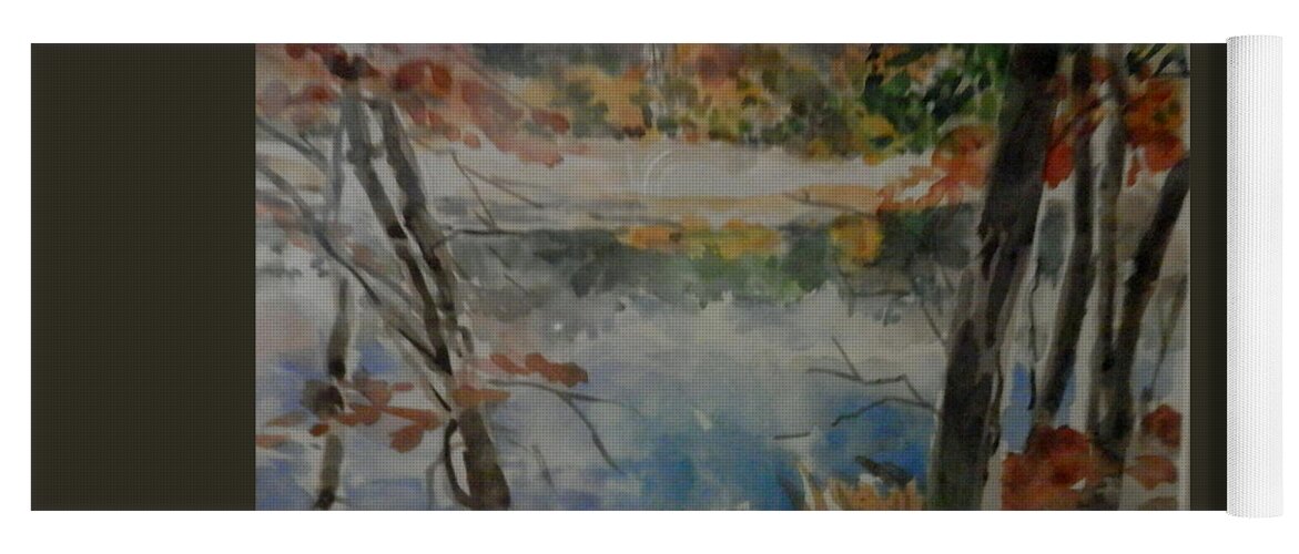 River Yoga Mat featuring the painting Amerson River Walk by Martha Tisdale