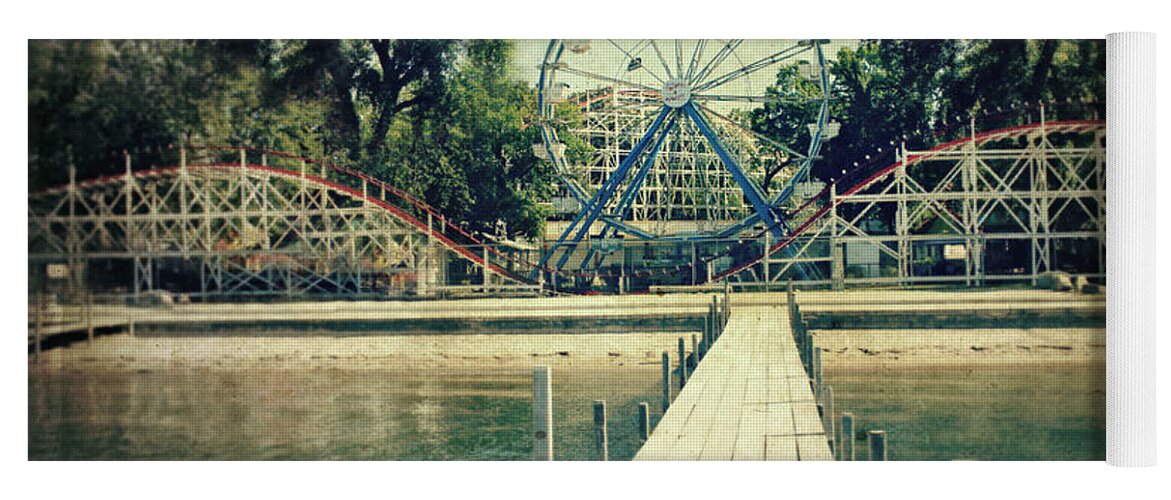 Ferris Wheel Yoga Mat featuring the photograph Arnolds Park by Julie Hamilton