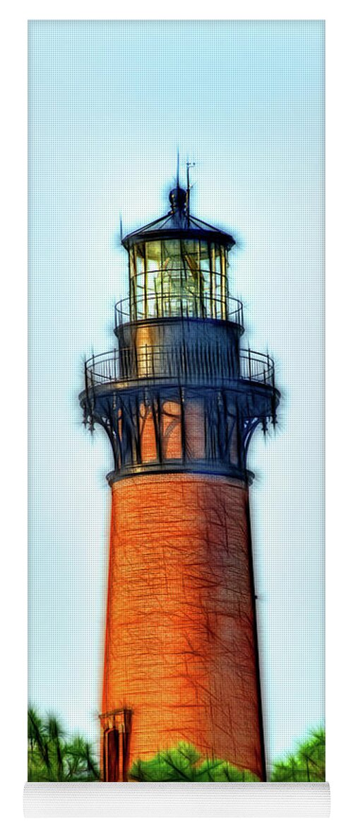 Lighthouse Yoga Mat featuring the photograph Artistic II Lighthouse-Currituck NC by Don Johnson