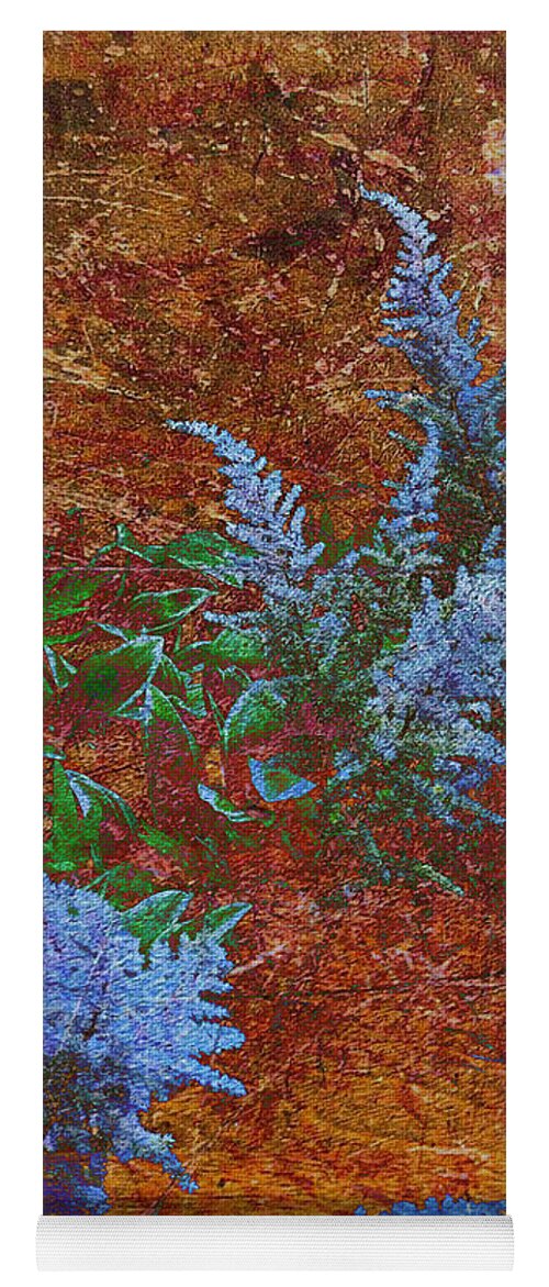 Astilbe Yoga Mat featuring the photograph Astilbe Dusty Blue on Board by Mike McBrayer