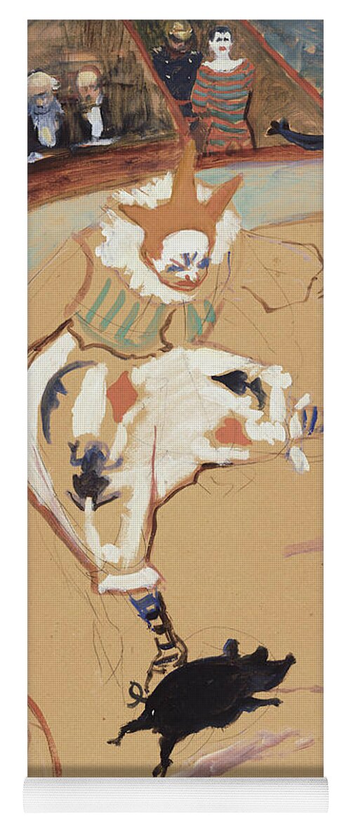 19th Century Art Yoga Mat featuring the painting At the Circus Fernando - Medrano with a Piglet by Henri de Toulouse-Lautrec