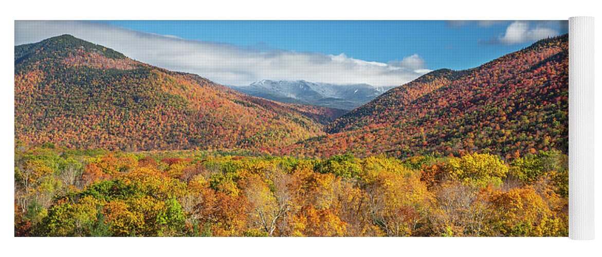 Autumn Yoga Mat featuring the photograph Autumn Morning in Hart's Location by White Mountain Images