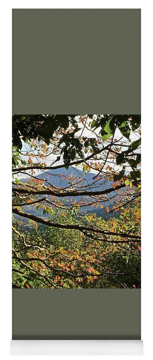 Mountain Yoga Mat featuring the photograph Autumn Mountain by Kathy Chism