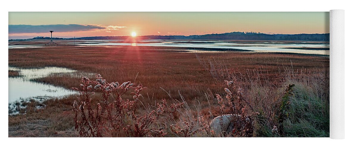 Autumn Yoga Mat featuring the photograph Autumn on the Marsh by William Bretton