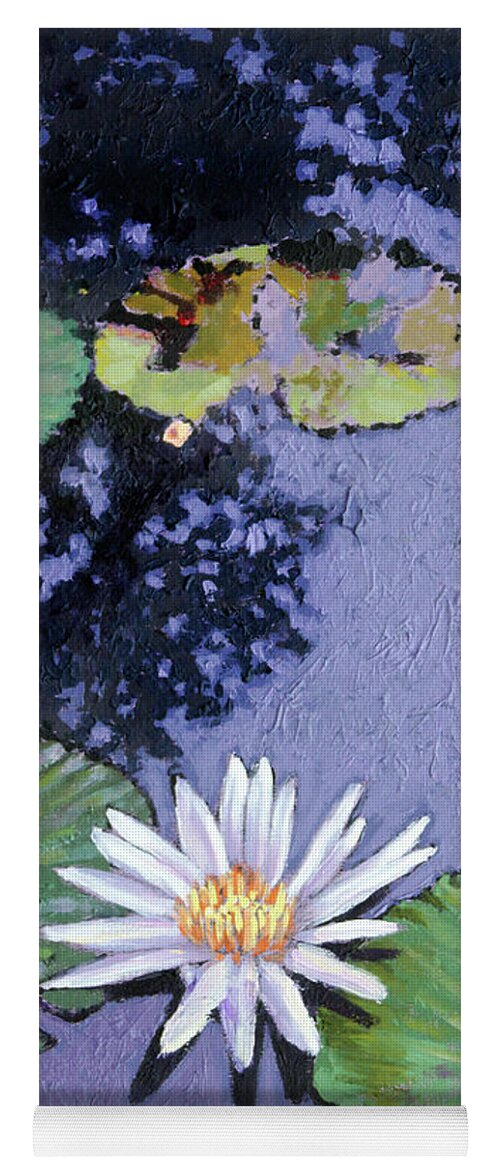 Water Lily Yoga Mat featuring the painting Autumn Spots by John Lautermilch