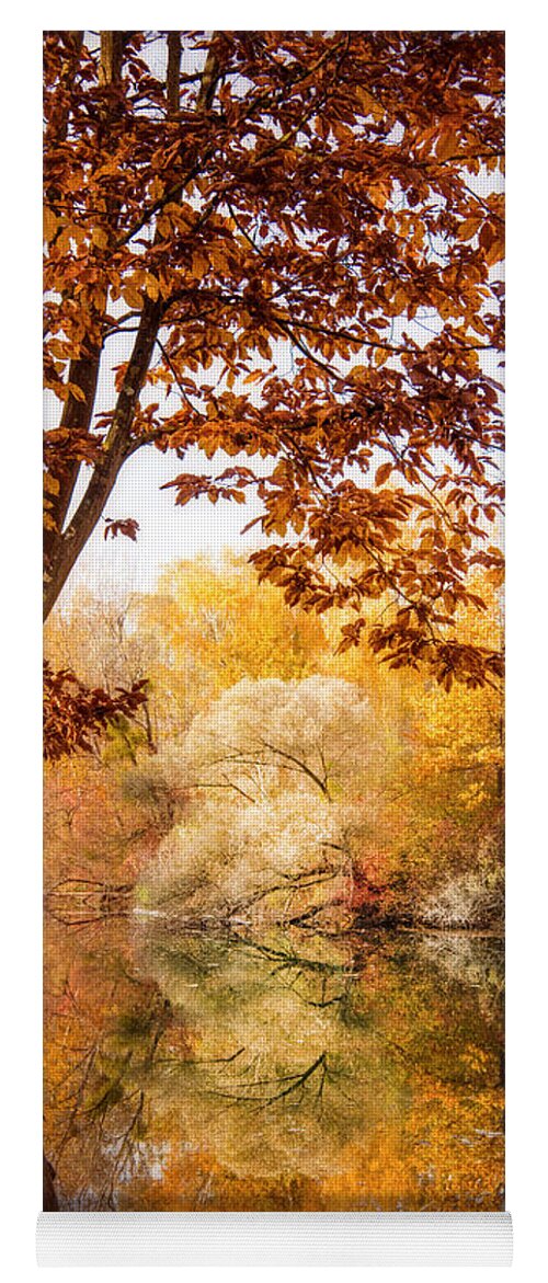 Trees Yoga Mat featuring the photograph Autumnal Frame by Philippe Sainte-Laudy