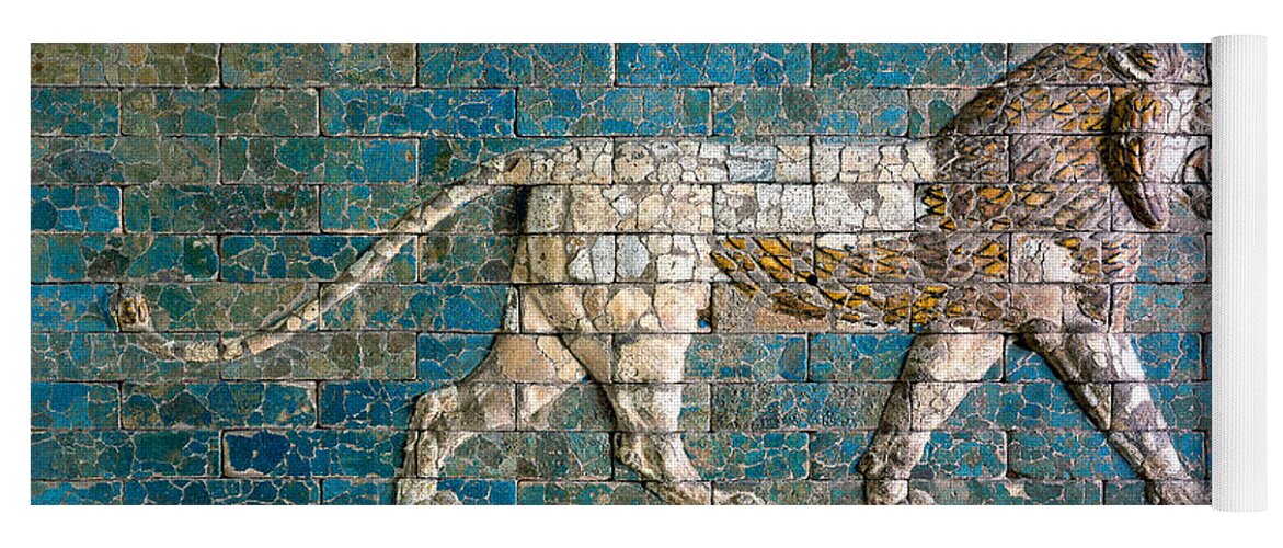 Babylonian Lion Yoga Mat featuring the photograph Babylonian Lion 01 by Weston Westmoreland