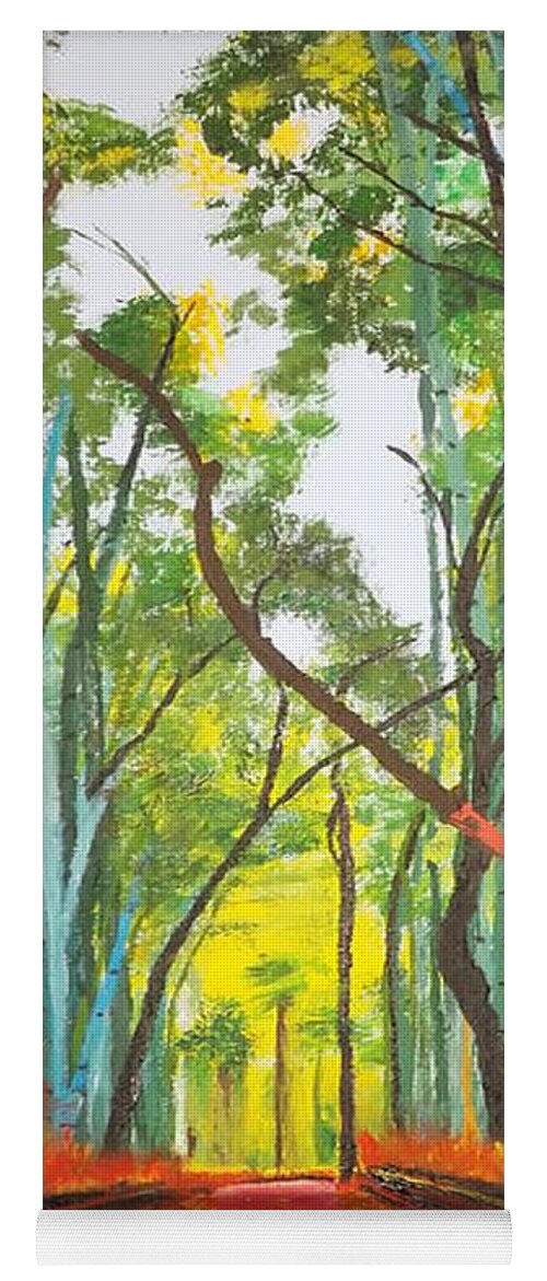 Acrylic Painting Yoga Mat featuring the painting Bamboo by Denise Morgan