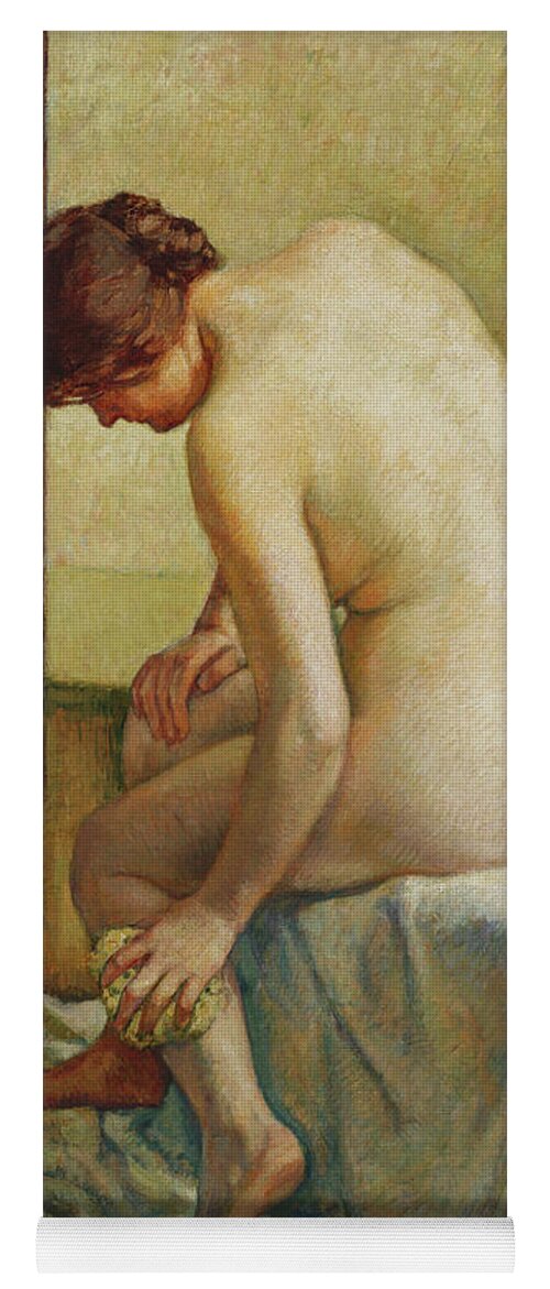 Bather Yoga Mat featuring the painting Bather, Baigneuse by Theo van Rysselberghe