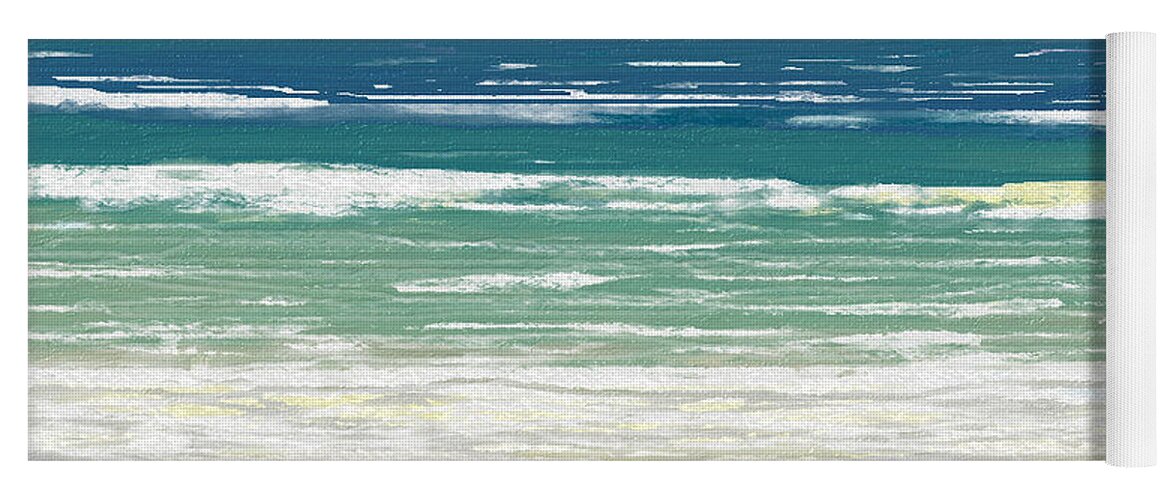 Beach Yoga Mat featuring the digital art Bayview Sunday by Julie Grimshaw