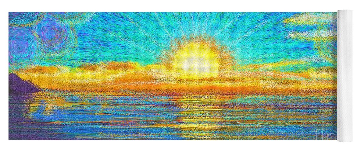 Beach Yoga Mat featuring the painting Beach 1 6 2019 by Hidden Mountain