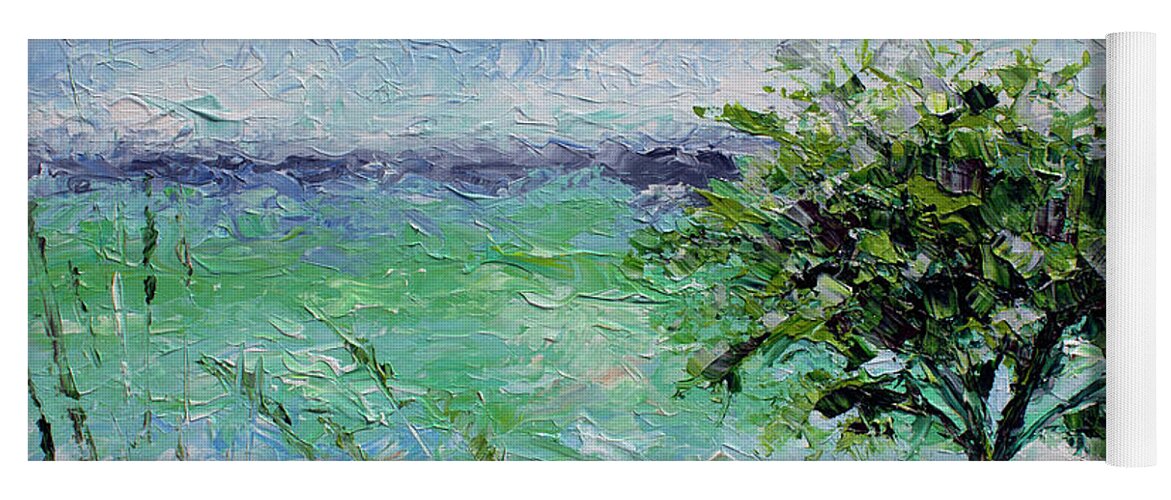 Ocean Yoga Mat featuring the painting Beach Tree by William Love