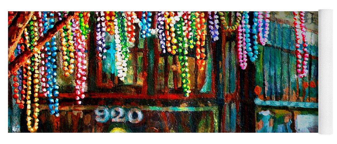 New Orleans Yoga Mat featuring the painting Beaded Ride by Lisa Tygier Diamond
