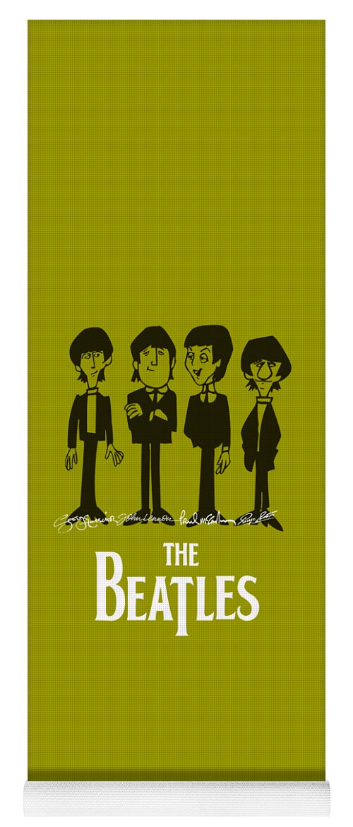 The Beatles Yoga Mat featuring the mixed media Beatles by Marvin Blaine