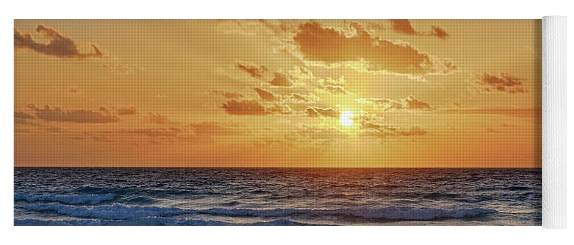 Cancun Yoga Mat featuring the photograph Beautiful Cancun Sunrise Cancun Mexico by Toby McGuire