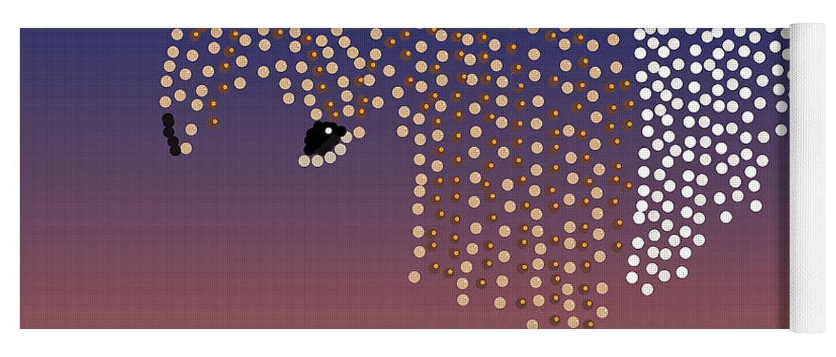 Bedazzled Yoga Mat featuring the digital art Bedazzled Horse's Mane by R Allen Swezey