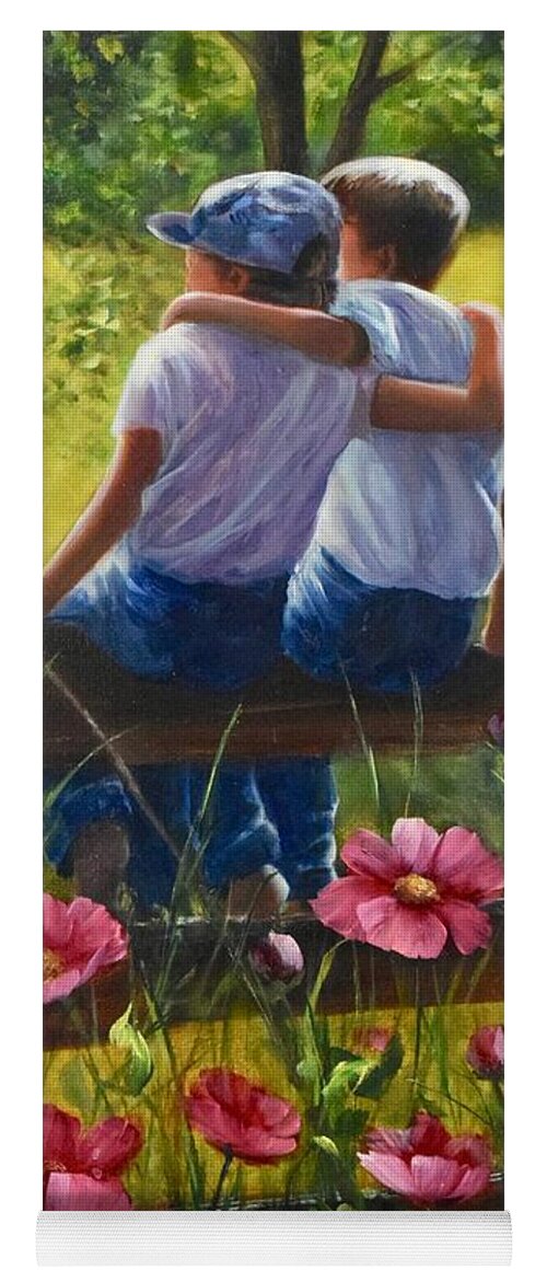 Friends Yoga Mat featuring the painting Best Buddies by Lynne Pittard