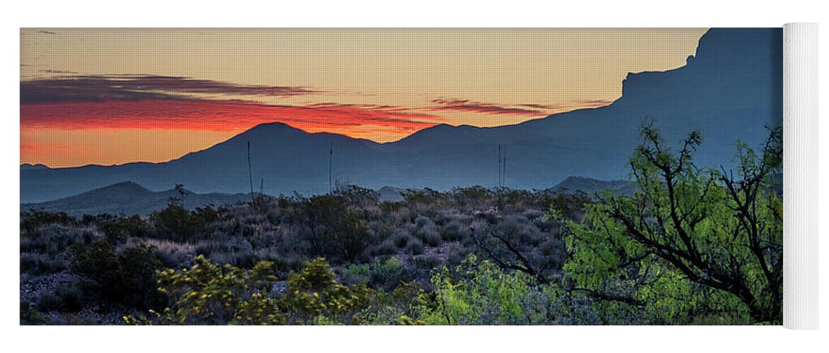 Texas Yoga Mat featuring the photograph Big Bend Sunrise by David Morefield