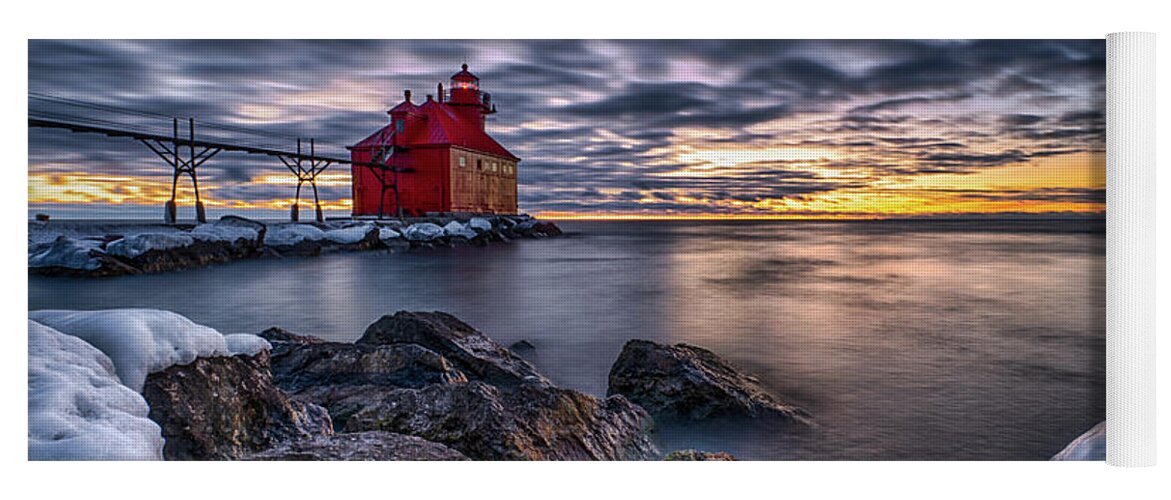 Lighthouse Yoga Mat featuring the photograph Big Red by Brad Bellisle