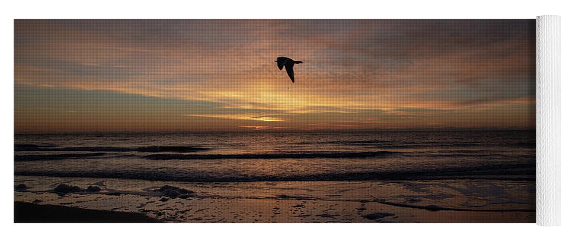Bird Yoga Mat featuring the photograph Bird's Eye View Of Hilton Head Island Sunrise No. 319 by Dennis Schmidt