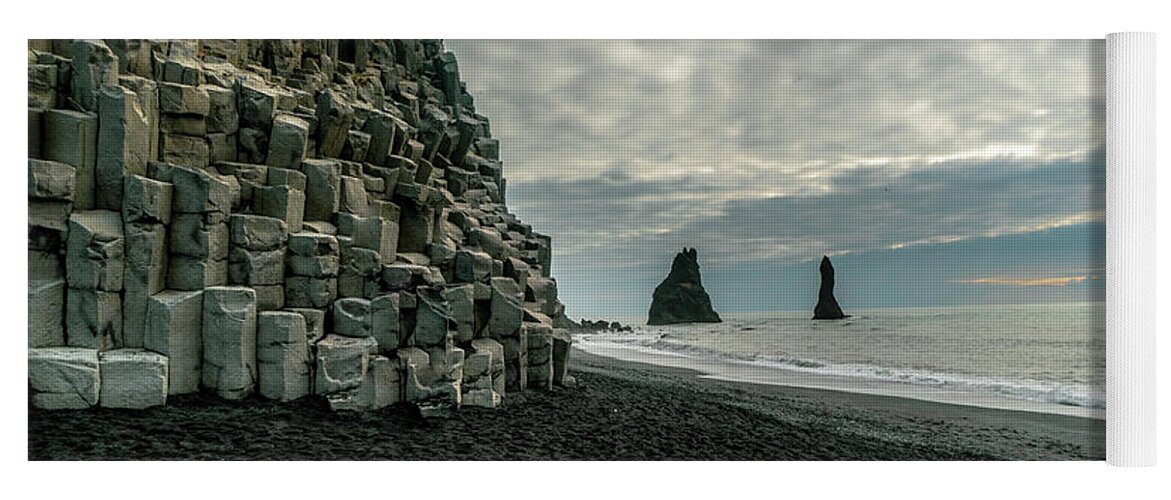 Iceland Yoga Mat featuring the photograph Black Sands by Arthur Oleary