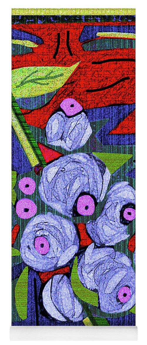 Nature Yoga Mat featuring the digital art Blueberries by Rod Whyte
