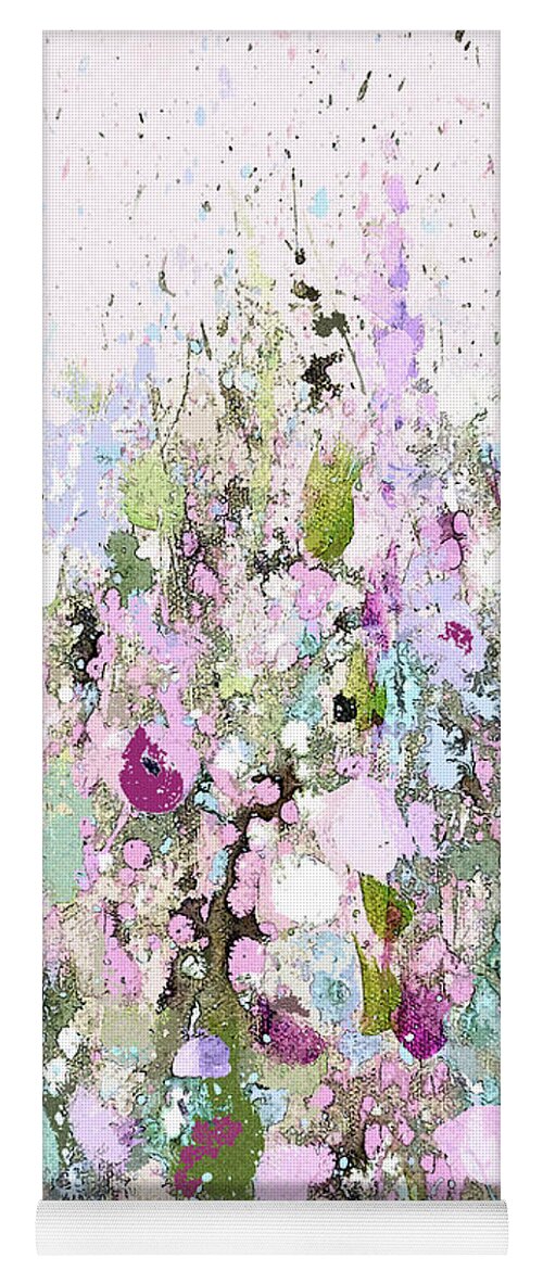 Blush Yoga Mat featuring the painting Blush Meadow by Tracy-Ann Marrison