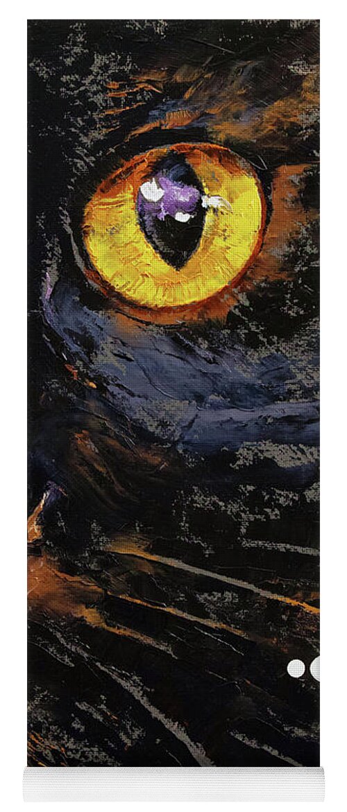 Abstract Yoga Mat featuring the painting Bombay Cat by Michael Creese