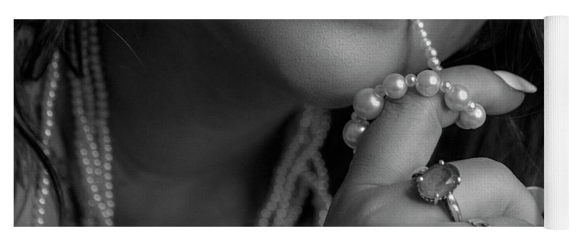 Joshua Mimbs Yoga Mat featuring the photograph Boudoir Pearls by FineArtRoyal Joshua Mimbs
