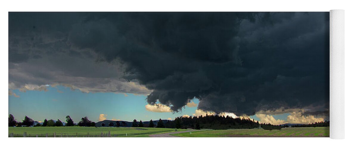 Storm Yoga Mat featuring the photograph Bozeman, Montana Thunderstorm by Douglas Wielfaert