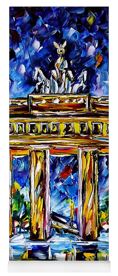 Impressionism Yoga Mat featuring the painting Brandenburg Gate by Mirek Kuzniar