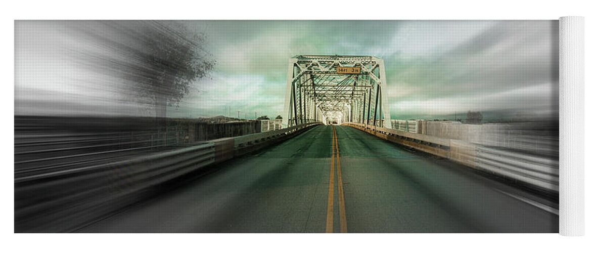 Llano Yoga Mat featuring the photograph Bridge Blur by Raul Rodriguez