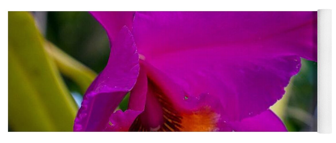 Orchid Yoga Mat featuring the photograph Brilliant Orchid by Susan Rydberg