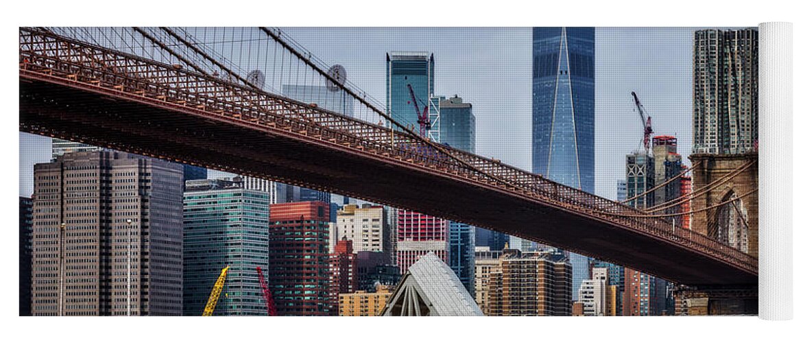 Brooklyn Bridge Park Yoga Mat featuring the photograph Brooklyn Bridge DUMBO NYC by Susan Candelario