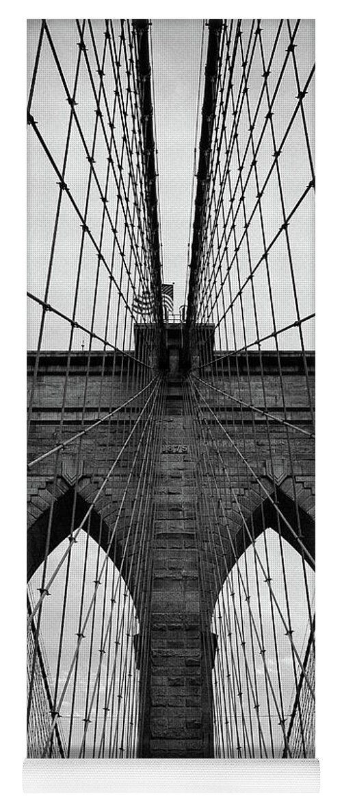 America Yoga Mat featuring the photograph Brooklyn bridge Wall art by Andy Myatt
