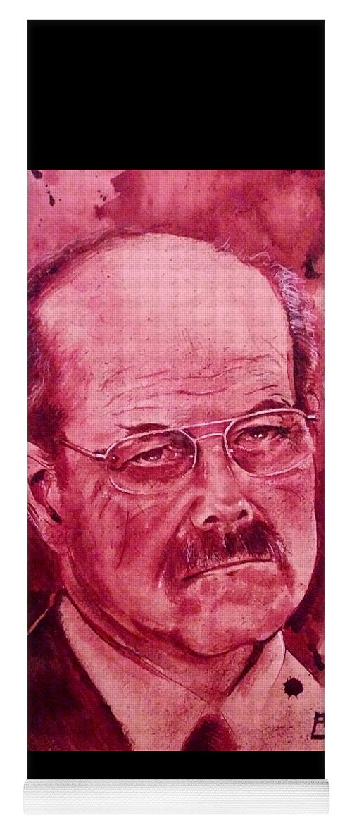 Ryan Almighty Yoga Mat featuring the painting BTK DENNIS RADER port fresh blood by Ryan Almighty