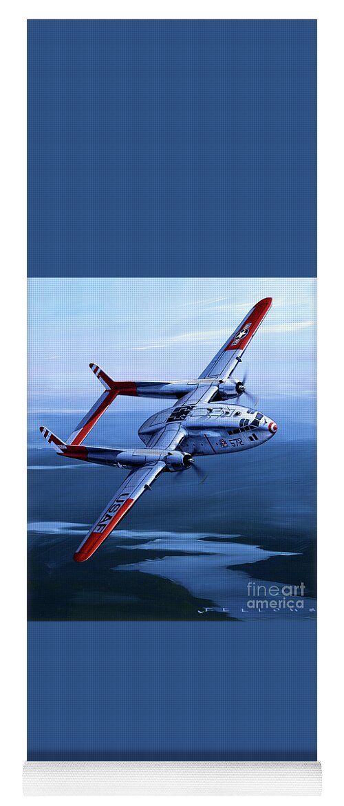 Military Aircraft Yoga Mat featuring the painting Fairchild C-119C Flying Boxcar by Jack Fellows