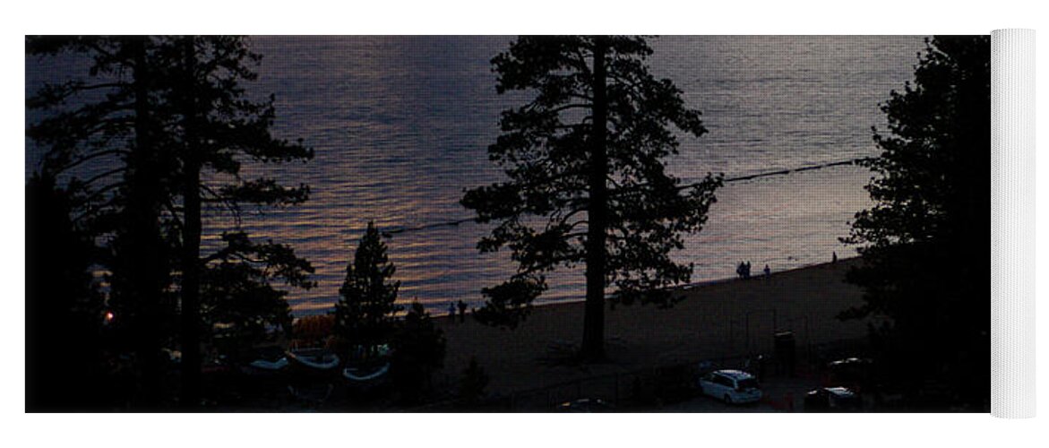 Lake Tahoe Yoga Mat featuring the photograph Camping Lake Tahoe Sunset by Anthony Giammarino