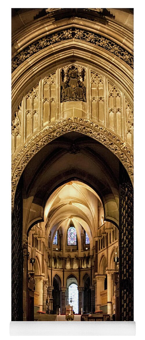 Landmark Yoga Mat featuring the photograph Canterbury Cathedral Choir Screen by Shirley Mitchell
