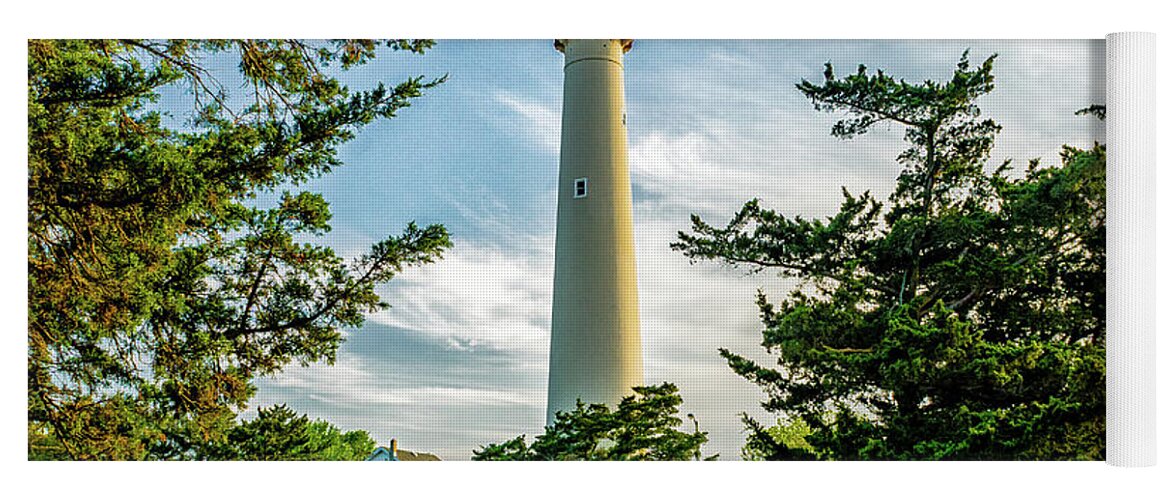Atlantic Coast Yoga Mat featuring the photograph Cape May Lghthouse 2019-1 by Nick Zelinsky Jr