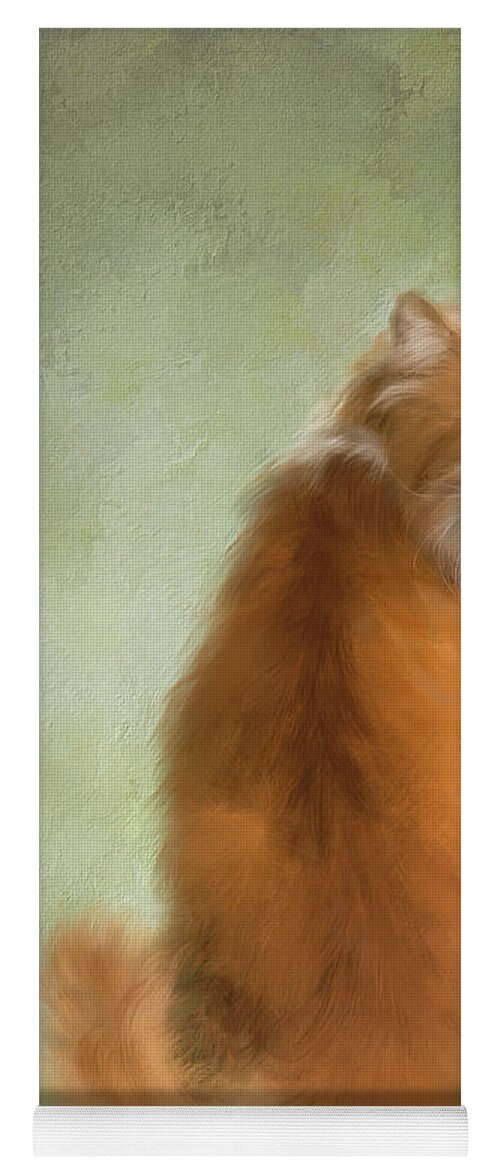 Cats Yoga Mat featuring the painting Caramel the Tabby Cat by Colleen Taylor