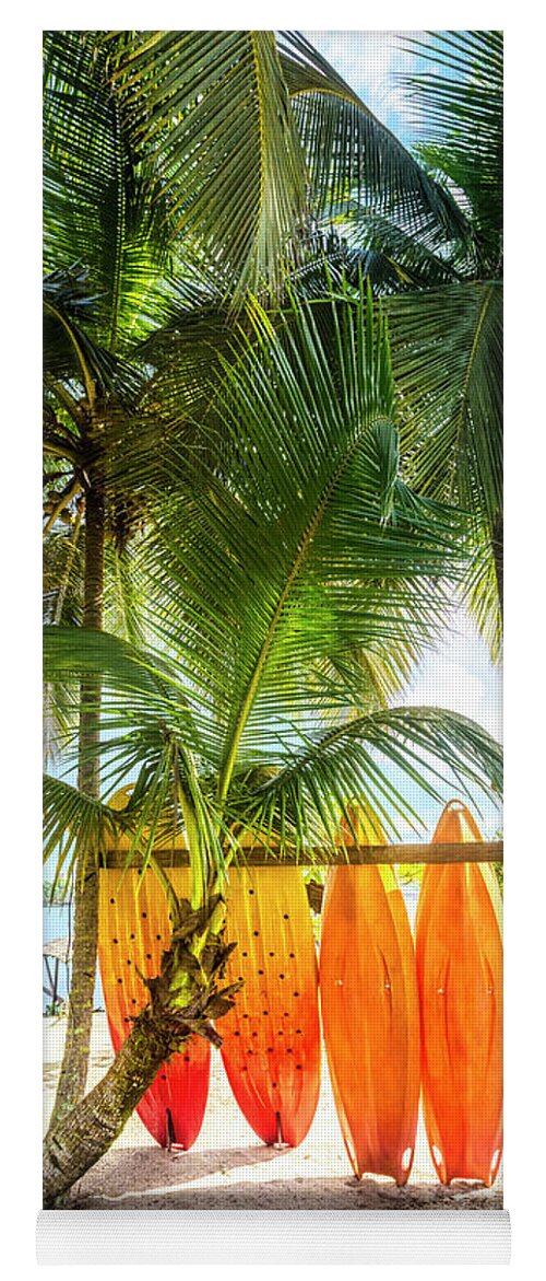 African Yoga Mat featuring the photograph Caribbean Island Mood by Debra and Dave Vanderlaan