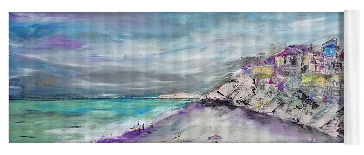 Beach Yoga Mat featuring the painting Carolina Beaches by Patty Donoghue