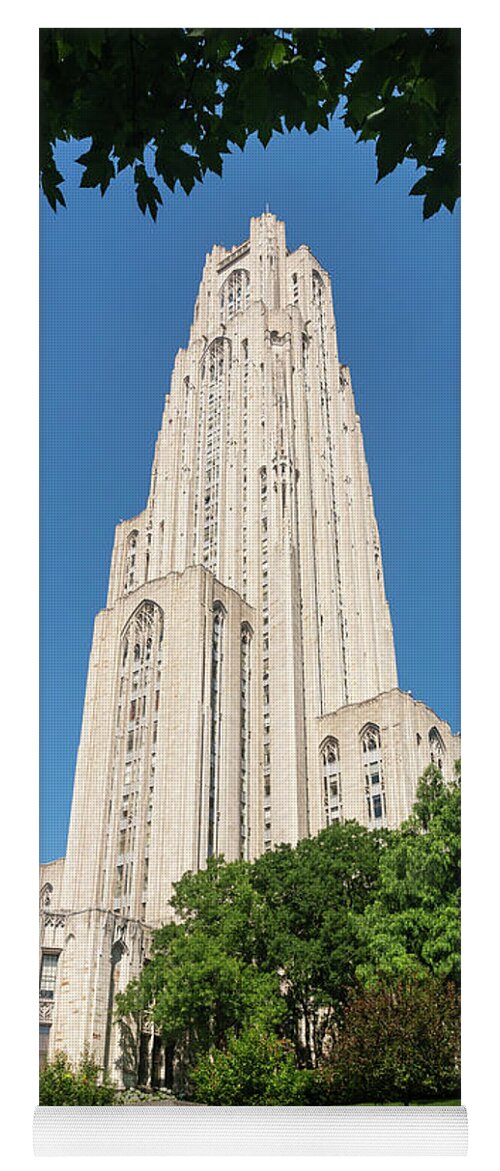 Pittsburgh Yoga Mat featuring the photograph Cathedral of Learning building at the University of Pittsburgh by Steven Heap