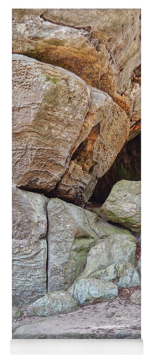 Cliff Yoga Mat featuring the photograph Cave In A Cliff by Phil Perkins