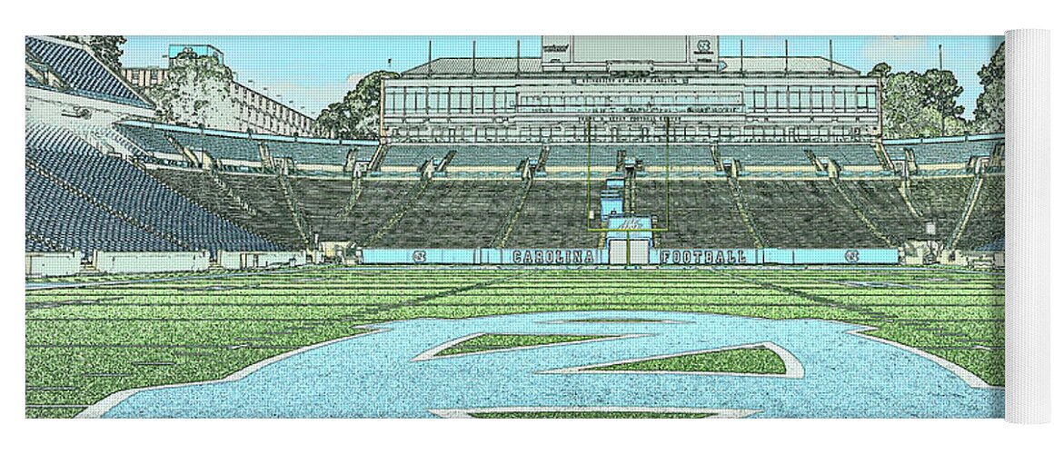 Kenan Memorial Stadium Yoga Mat featuring the photograph Centerfield by Minnie Gallman